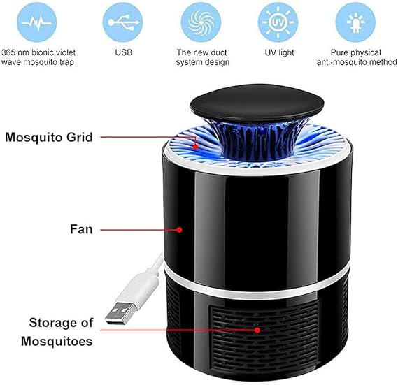Lámpara antimosquitos por succión