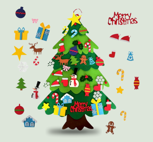 Árbol Navidad fieltro (32pcs)